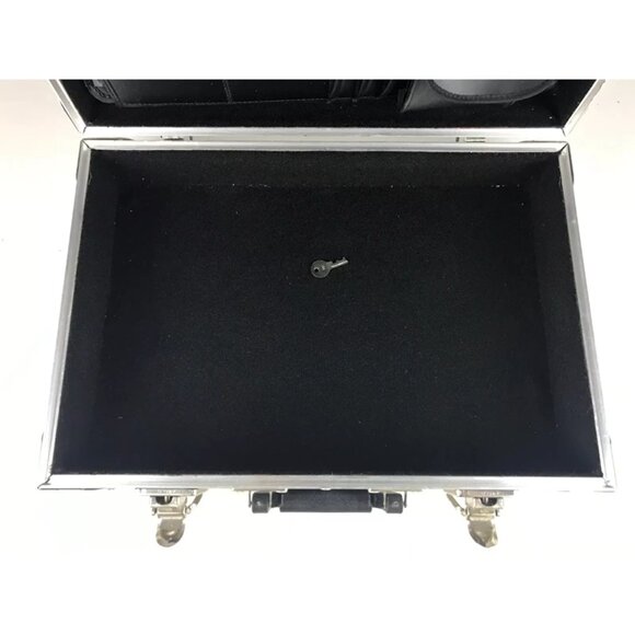 King Kase Unisex Gray Silver‎ Inner Pockets Divider Top Handle Briefcase Bag - Picture 8 of 10